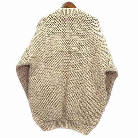 【中古】アリュメール Allumer ハンドニット カーディガン ボタンレス ローゲージ ウール ベージュ 1 レディースの通販は 【中古】アリュメール Allumer ハンドニット カーディガン ボタンレス ローゲージ ウール ベージュ 1 レディースの通販は