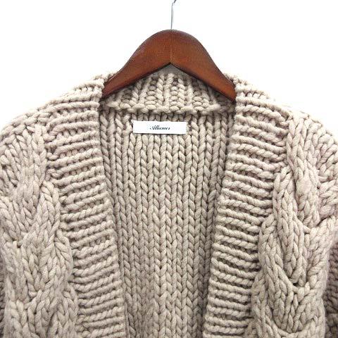 【中古】アリュメール Allumer ハンドニット カーディガン ボタンレス ローゲージ ウール ベージュ 1 レディースの通販は 【中古】アリュメール Allumer ハンドニット カーディガン ボタンレス ローゲージ ウール ベージュ 1 レディースの通販は