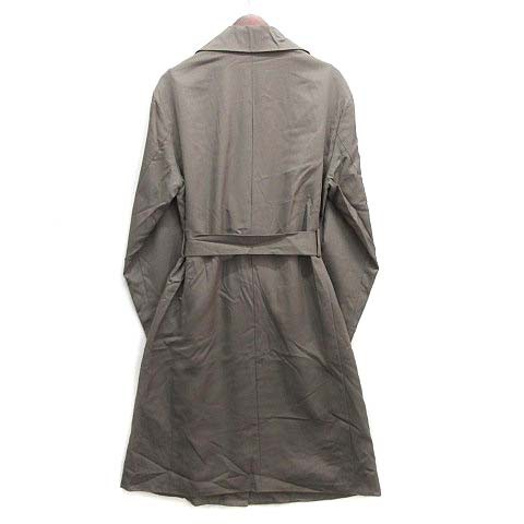 中古】ユニクロ UNIQLO ドレープ トレンチコート ブラウン 茶 183437