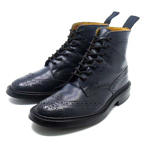 安い送料無料美品 Tricker\'s カントリーブーツ MOLTON ウイングチップ 靴