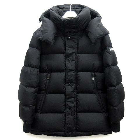 【中古】モンクレール MONCLER スビラン SOUBIRAN 19-20AW ダウンジャケット フード付 ブラック ボーイズ14A 164cm メンズ0相当 国内正規