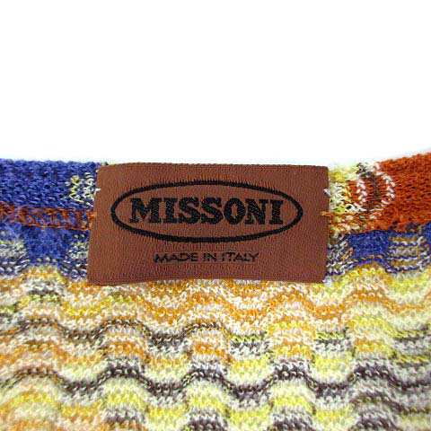 中古】ミッソーニ MISSONI サマーニット メッシュ ボーダー カットソー