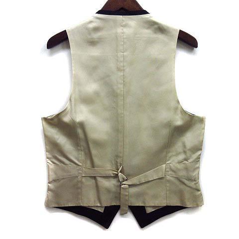 【中古】ポールスチュアート PAUL STUART 3P スーツ 3ピース セット トップツイルウール ジャケット パンツ ジレベスト 紺 ネイビー 44_4