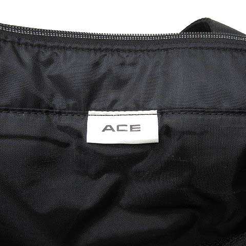 エース ACE ナイロン ビジネス トートバッグ A4 無地 ブラック 黒 美品-