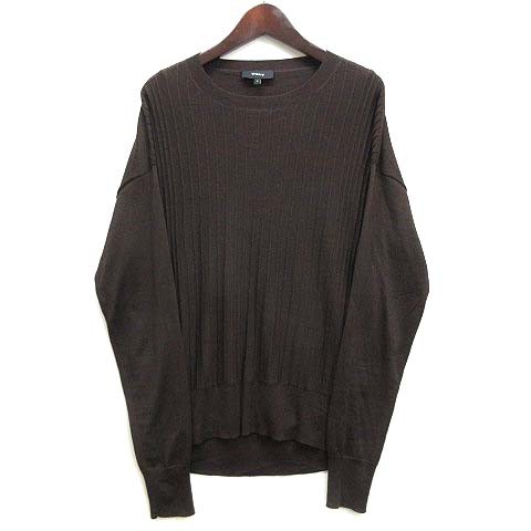 中古】セオリー Theory スーパーウール ワイドリブ コンビ ニット プルオーバー セーター SUPER WOOL WIDE RIB 20AW  ダークブラウン Sの通販はau PAY マーケット - ブランド古着のベクトル | au PAY マーケット－通販サイト