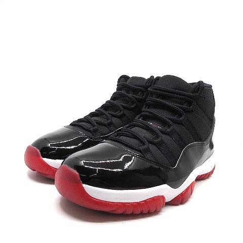 【中古】ナイキ NIKE エアジョーダン 11 レトロ ブレッド AIR JORDAN 11 RETRO BRED スニーカー 378037-061  ブラック 黒 27.5cm メンズ｜au PAY マーケット