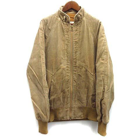 【中古】フランス製 太畝 コーデュロイ ジャケット ブルゾン ベージュ ヴィンテージ PRESTILジップ メンズ