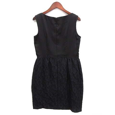 刺繍ドレス ワンピース ノースリーブ ブラック エムズグレイシー