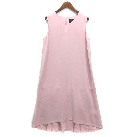 【中古】未使用品 ノーブル NOBLE オトナミューズ otonaMUSE コラボ ダブルクロス バック フレア ワンピース ノースリーブ ピンク 36の通販は 5,264円