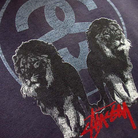 中古】ステューシー STUSSY 紺タグ USA製 SSリンク ダブル ライオン