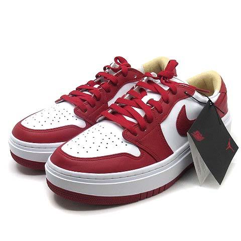 【中古】ナイキ NIKE ウィメンズ エアジョーダン1 エレベート ロー WMNS AIR JORDAN 1 ELEVATE LOW スニーカー DH7004-116 白 赤 28.5cm