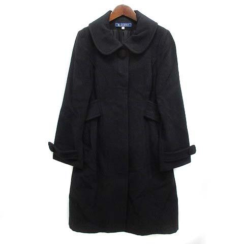 【中古】エムズグレイシー M'S GRACY アンゴラ ウール コート ロング ブラック 黒 38 レディース