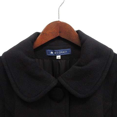 高級感✨エムズグレイシー ロングコート アンゴラ 黒 カメリア 38 M 秋冬 高級感✨エムズグレイシー ロングコート アンゴラ 黒 カメリア 38 M 秋冬