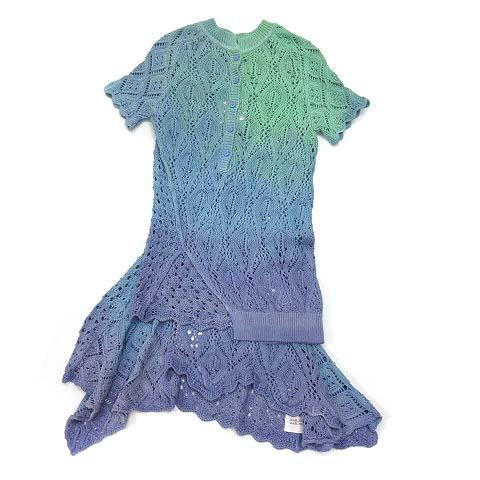 【中古】未使用品 ジアティコ The Attico かぎ編み 上下 セットアップ タイダイ トップス スカート バイオレット グリーン 40 38の通販は 24,900円