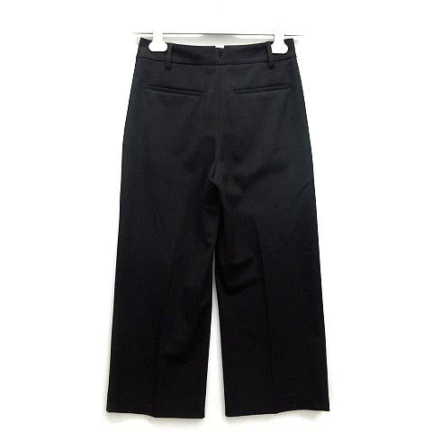 【中古】エルメス HERMES 2023AW センタープレス ハイウエスト ワイド パンツ スラックス ウール ストレッチ ブラック 黒 34 3H0424DJ 中古】エルメス HERMES 2023AW センタープレス ハイウエスト ワイド