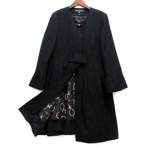 中古】エムズグレイシー M'S GRACY ノーカラー ロング コート