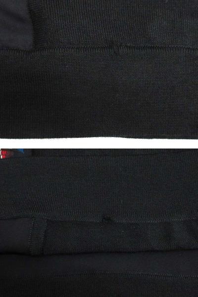 【中古】エルメス HERMES ステッキ les Cannes シルク カシミヤ ニット ワンピース チュニック ノースリーブ ブラック 黒 36 レディース_4