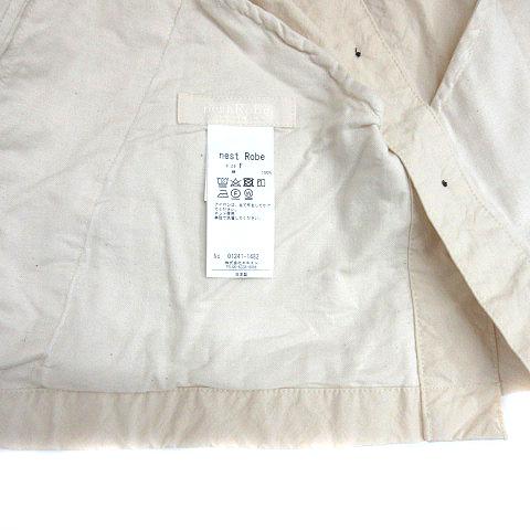 【中古】ネストローブ nest Robe 2024SS スーピマコットン シャツ ジャケット 長袖 キナリ F レディース