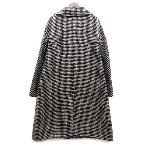 【中古】シャネル CHANEL モヘア ツイード ロング コート パリダラス ボタン 裏地シルク 総柄 P49610 ブラック系 38 国内正規 レディース_2