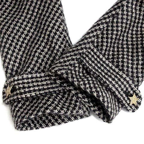 【中古】シャネル CHANEL モヘア ツイード ロング コート パリダラス ボタン 裏地シルク 総柄 P49610 ブラック系 38 国内正規 レディース_7