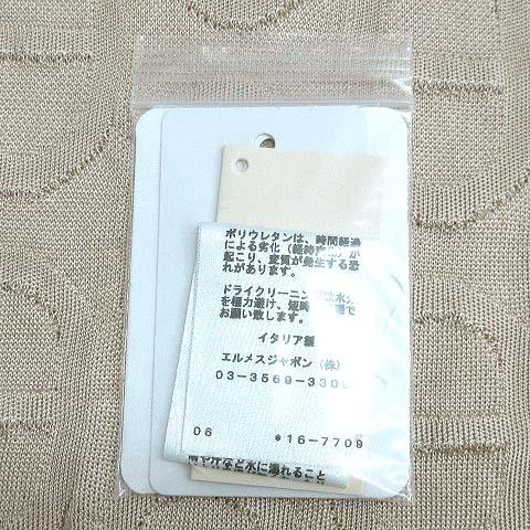 【中古】エルメス HERMES シェーヌダンクル ジャガード シルク ニット セーター ドロップショルダー 2021SS ベージュ 36 レディース_4