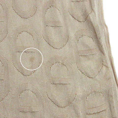 【中古】エルメス HERMES シェーヌダンクル ジャガード シルク ニット セーター ドロップショルダー 2021SS ベージュ 36 レディース_5