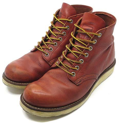 【中古】レッドウィング REDWING 09年 6インチ クラシック ラウンド プレーントゥ ブーツ 8166 オロラセット 8D 約26cm USA製 メンズの通販は