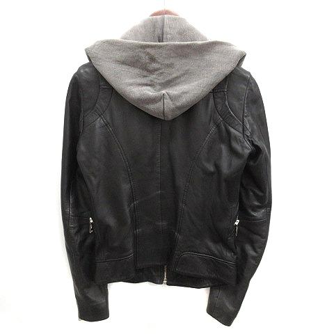 中古】ドマ DOMA フード付き シングル ライダース ジャケット