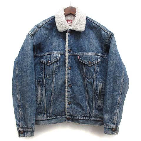 【中古】リーバイス Levi's デニム ボア ジャケット Gジャン 70609-0218 USA製 ブルー S ヴィンテージ メンズ