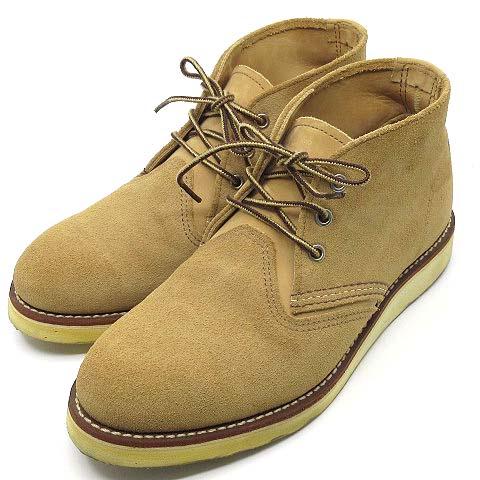 【中古】レッドウィング REDWING 3143 ワーク チャッカ ブーツ スエード サンド モハヴェ ラフアウト 8D 26cm メンズの通販は