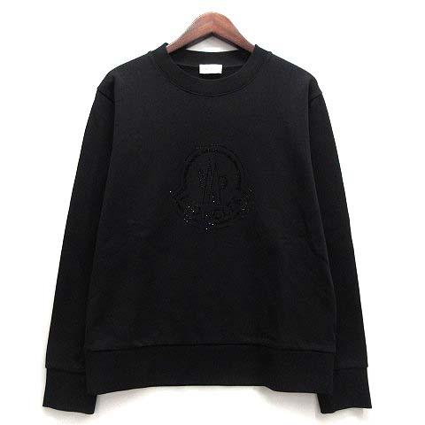 【中古】モンクレール MONCLER クリスタル ロゴ スウェット シャツ トレーナー 2023AW ブラック 黒 S 国内正規 I20938G00053 超美品の通販は