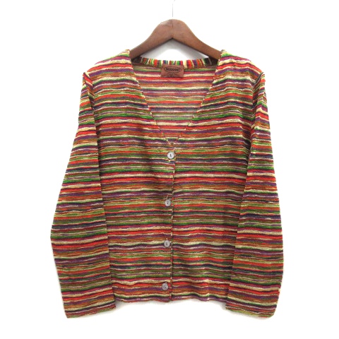 MISSONI ミッソーニ カーディガン 半袖 レーヨン マルチカラー 42 事務