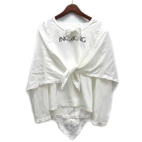 プ*す様 インゲボルグ チェックブーケptブラウス 美品 インゲボルグ