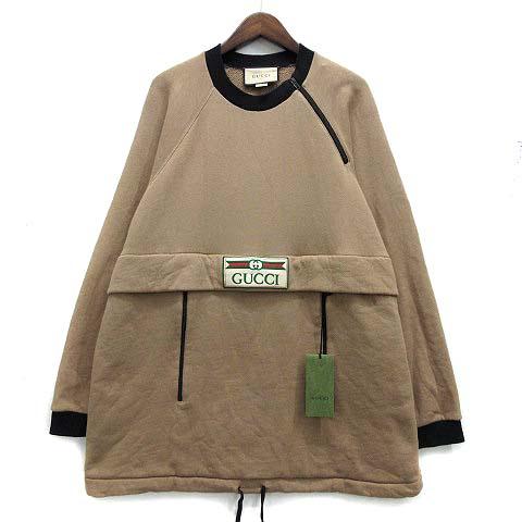 【中古】グッチ GUCCI ヴィンテージ ロゴ オーバーサイズ スウェット シャツ トレーナー 678943 ブラウン系 XL レディースの通販はトレーナー・スウェット