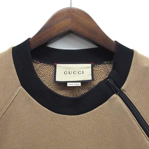 【中古】グッチ GUCCI ヴィンテージ ロゴ オーバーサイズ スウェット シャツ トレーナー 678943 ブラウン系 XL レディースの通販は