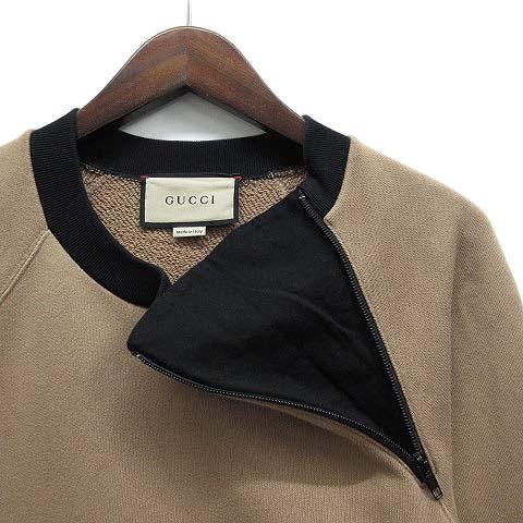【中古】グッチ GUCCI ヴィンテージ ロゴ オーバーサイズ スウェット シャツ トレーナー 678943 ブラウン系 XL レディースの通販は