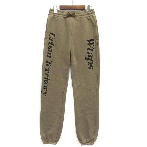 【中古】ダブルタップス WTAPS スウェット パンツ ACADEMY TROUSERS カーキ 02 182ATDT-CSM26 ☆AA★ メンズ
