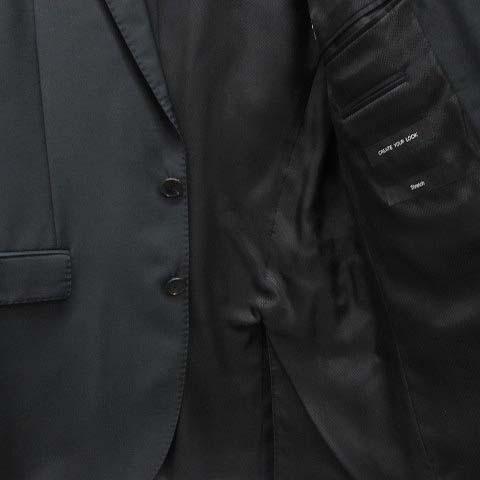 【中古】ヒューゴボス HUGO BOSS クリエイトユアルック Create Your Look スーツ セット ストレッチ 2B ジャケット パンツ ブラック 44_5