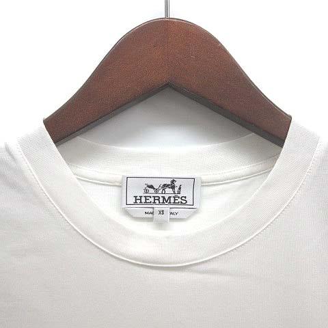 【中古】未使用品 エルメス HERMES 2023SS シュヴォー アン シンメトリー Chevaux en Symetrie 3D Tシャツ 5分袖 ホワイト 白 XS メンズ_2
