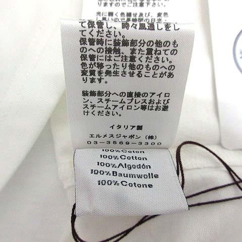 【中古】未使用品 エルメス HERMES 2023SS シュヴォー アン シンメトリー Chevaux en Symetrie 3D Tシャツ 5分袖 ホワイト 白 XS メンズ_4