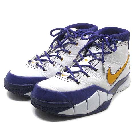 【中古】ナイキ NIKE コービー 1 プロトロ KOBE 1 PROTRO Champions Think 16 スニーカー AQ2728-101 パープル 27.5cm ☆AA★ メンズ