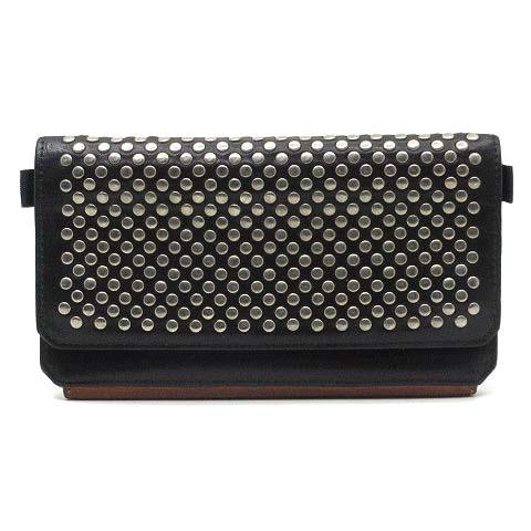 【中古】マウンテンリサーチ Mountain Research Riveter Wallet Long スタッズ ロング ウォレット レザー 三つ折り 長財布 ブラック 黒