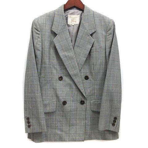 美品　バーバリーロンドン　 レディースパンツスーツ　セットアップ ノバチェック バーバリー スーツ レディース チェック BURBERRY LONDON グレー