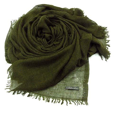 【中古】ファリエロサルティ Faliero Sarti ディアネッタ Dianetta 大判 ストール カシミヤ シルク グリーン 210cm×90cm