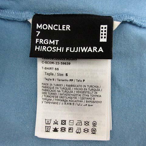 【中古】モンクレール MONCLER 7 FRGMT フラグメント 2023SS ロゴ ポケット Tシャツ 半袖 クルーネック ライトブルー S メンズ 中古】モンクレール MONCLER 7 FRGMT フラグメント 2023SS ロゴ