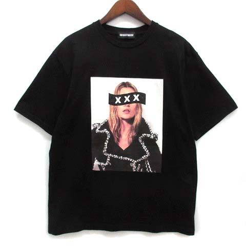 【中古】フラグメントデザイン FRAGMENT DESIGN ゴッドセレクション GOD SELECTION XXX Tシャツ ケイトモス 半袖 ブラック 黒 L 2023SS