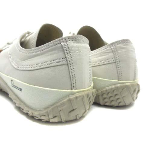 【中古】スピングルムーブ SPINGLE MOVE パナレーサー Panaracer コラボ カンガルーレザー スニーカー アイボリー L 約26〜26.5cm メンズ