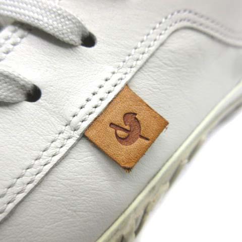 【中古】スピングルムーブ SPINGLE MOVE パナレーサー Panaracer コラボ カンガルーレザー スニーカー アイボリー L 約26〜26.5cm メンズ