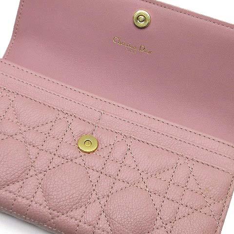 【中古】クリスチャンディオール Christian Dior カロ カナージュ 二つ折り 長財布 ロングウォレット レザー ピンク S5039UWHC 中古】クリスチャンディオール Christian Dior カロ カナージュ 二
