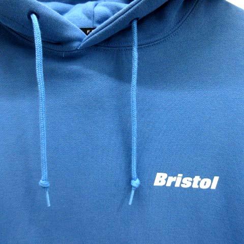 【中古】エフシーレアルブリストル F.C.Real Bristol FCRB AUTHENTIC LOGO SWEAT HOODIE ロゴ パーカー L ブルー FCRB-220055 美品